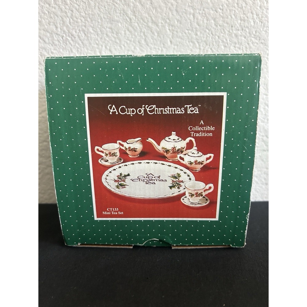 A Cup of Christmas Porcelain Tea Mini Tea Set Tom Hegg Waldman House CT133